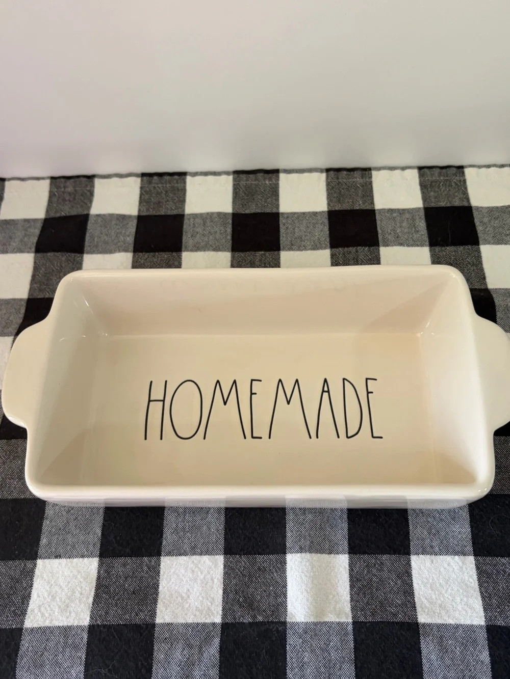 Rae Dunn Ceramic “Homemade” Rectangular Loaf Baker Baking Dish.